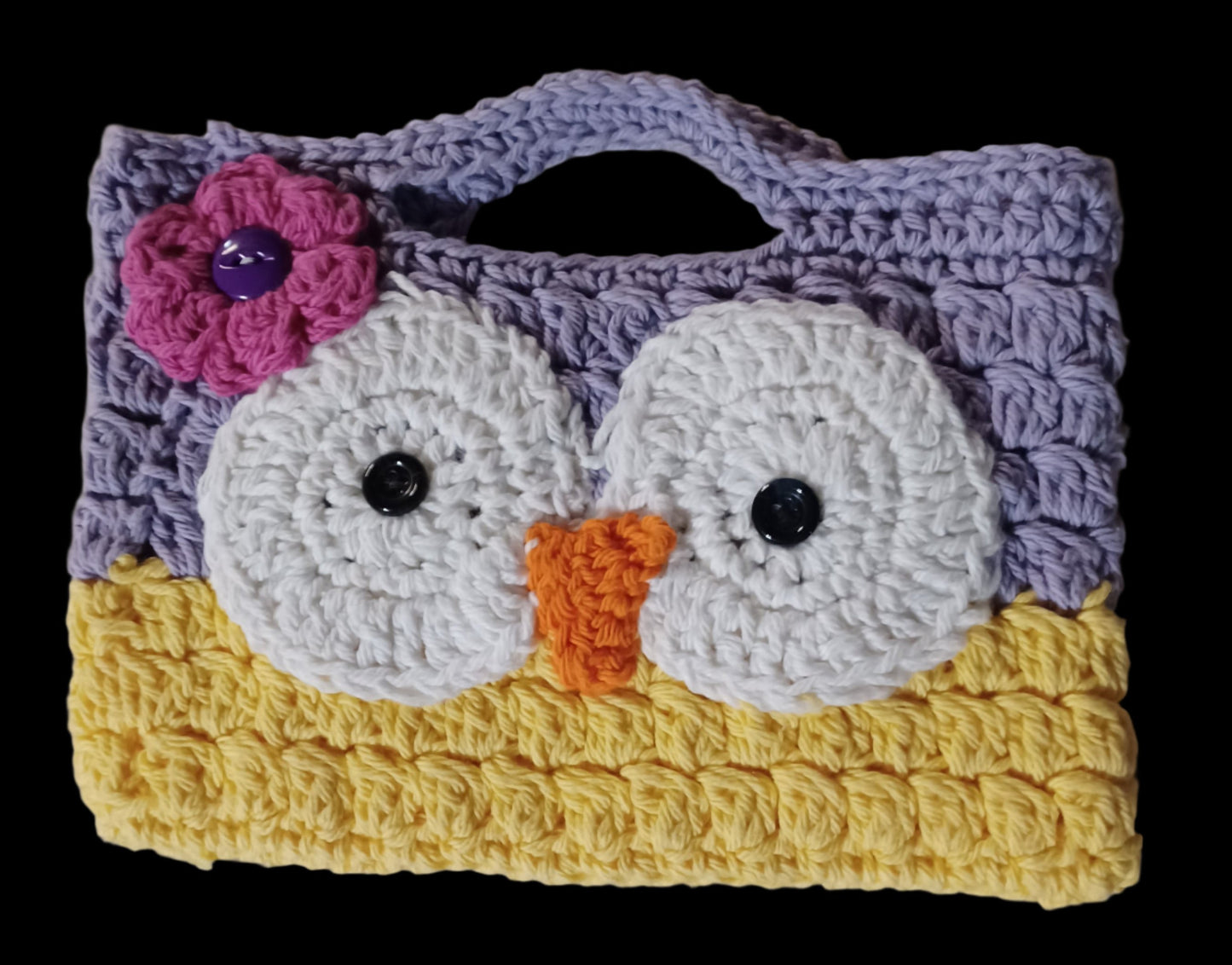 Child's Purple & Yellow Owl Purse