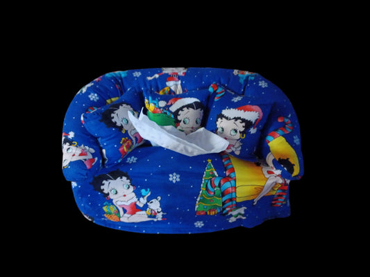 Betty Boop Christmas Comfy Couch Tissue Box Cover