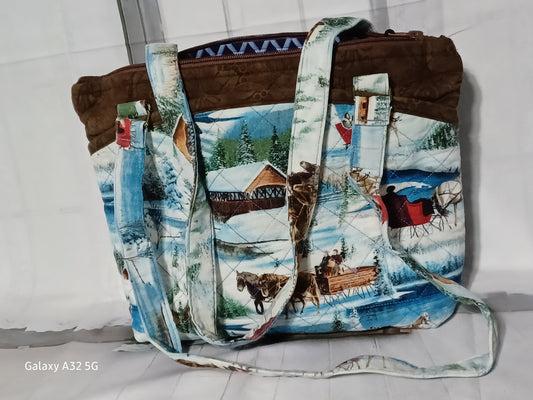 Winter Wonderland Quilted Handmade Bag